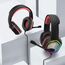 EKSA PC Headset mit Mikrofon, Gamer Headset Rot für PS5, 7.1 Surround Sound, RGB Kopfhörer mit Kabel, Noise Canceling Mic Kabelgebunden,Over Ear für Esports, PC, PS4/PS5 Console Laptop, Mehr Geräte