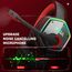 EKSA PC Headset mit Mikrofon, Gamer Headset Rot für PS5, 7.1 Surround Sound, RGB Kopfhörer mit Kabel, Noise Canceling Mic Kabelgebunden,Over Ear für Esports, PC, PS4/PS5 Console Laptop, Mehr Geräte