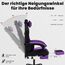 SUKIDA Gaming Stuhl, Ergonomischer Gaming-Stuhl mit Fußstütze, Racing Gaming Chair Kopfstütze Verstellbarer Computerstuhl Höhenverstellbar Lendenwirbelstütze für Homeoffice und Gaming Lila