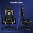 Homimaster Gaming Stuhl, Bürostuhl Ergonomisch mit verstellbare Lendenkissen, Kopfkissen und Armlehnen,Gaming Chair Gepolstert,Gamer Stuhl Wippfunktion,Gaming Stuhl 150 kg Belastbarkeit