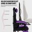 SUKIDA Gaming Stuhl, Ergonomischer Gaming-Stuhl mit Fußstütze, Racing Gaming Chair Kopfstütze Verstellbarer Computerstuhl Höhenverstellbar Lendenwirbelstütze für Homeoffice und Gaming Lila