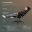 WOLTU Gaming Stuhl Stoff mit Bequemlichkeit Federunterlage, Kühl im Sommer, Gamer Chair Sessel Hohe Belastbarkeit ergonomischer mit Kopfkissen, Lendenkissen, Fußstütze, Netzstoff, Schwarz