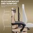 SUKIDA Gaming Stuhl,Ergonomischer Gaming-Stuhl mit Fußstütze, Racing Gaming Chair Kopfstütze Verstellbarer Computerstuhl Höhenverstellbar Lendenwirbelstütze für Homeoffice und Gaming,Blaugrau