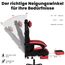 SUKIDA Ergonomischer Gaming-Stuhl mit Fußstütze, Racing Gaming Chair Kopfstütze, Gaming Stuhl Verstellbarer, Computerstuhl Höhenverstellbar Lendenwirbelstütze für Homeoffice und Gaming rot