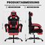 SUKIDA Ergonomischer Gaming-Stuhl mit Fußstütze, Racing Gaming Chair Kopfstütze, Gaming Stuhl Verstellbarer, Computerstuhl Höhenverstellbar Lendenwirbelstütze für Homeoffice und Gaming rot