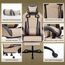 SUKIDA Gaming Stuhl,Ergonomischer Gaming-Stuhl mit Fußstütze, Racing Gaming Chair Kopfstütze Verstellbarer Computerstuhl Höhenverstellbar Lendenwirbelstütze für Homeoffice und Gaming,Blaugrau