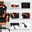 SUKIDA Ergonomischer Gaming-Stuhl mit Fußstütze, Racing Gaming Chair Kopfstütze, Gaming Stuhl Verstellbarer, Computerstuhl Höhenverstellbar Lendenwirbelstütze für Homeoffice und Gaming Orange