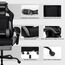 SUKIDA Gaming Stuhl, Ergonomischer Gaming-Stuhl mit Fußstütze, Racing Gaming Chair Kopfstütze Verstellbarer Computerstuhl Höhenverstellbar Lendenwirbelstütze für Homeoffice und Gaming Gray