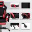 SUKIDA Ergonomischer Gaming-Stuhl mit Fußstütze, Racing Gaming Chair Kopfstütze, Gaming Stuhl Verstellbarer, Computerstuhl Höhenverstellbar Lendenwirbelstütze für Homeoffice und Gaming rot
