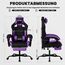 SUKIDA Gaming Stuhl, Ergonomischer Gaming-Stuhl mit Fußstütze, Racing Gaming Chair Kopfstütze Verstellbarer Computerstuhl Höhenverstellbar Lendenwirbelstütze für Homeoffice und Gaming Lila