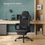 WOLTU Gaming Stuhl Stoff mit Bequemlichkeit Federunterlage, Kühl im Sommer, Gamer Chair Sessel Hohe Belastbarkeit ergonomischer mit Kopfkissen, Lendenkissen, Fußstütze, Netzstoff, Schwarz