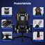 Homimaster Gaming Stuhl, Bürostuhl Ergonomisch mit verstellbare Lendenkissen, Kopfkissen und Armlehnen,Gaming Chair Gepolstert,Gamer Stuhl Wippfunktion,Gaming Stuhl 150 kg Belastbarkeit