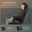 WOLTU Gaming Stuhl Stoff mit Bequemlichkeit Federunterlage, Kühl im Sommer, Gamer Chair Sessel Hohe Belastbarkeit ergonomischer mit Kopfkissen, Lendenkissen, Fußstütze, Netzstoff, Schwarz