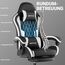 WOTSTA Gaming Chair Computerstuhl Ergonomischer Gaming Stuhl mit Fußstütze Bürostuhl Ergonomischer Computerstuhl mit Lendenwirbelstütze (BLKWT)