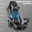 WOTSTA Gaming Chair Computerstuhl Ergonomischer Gaming Stuhl mit Fußstütze Bürostuhl Ergonomischer Computerstuhl mit Lendenwirbelstütze (BLKGY)