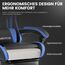 WOTSTA Gaming Chair Computerstuhl Ergonomischer Gaming Stuhl mit Fußstütze Bürostuhl Ergonomischer Computerstuhl mit Lendenwirbelstütze (BLKBL)