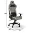 Corsair T3 RUSH Fabric (2023) Gaming Sessel - Inspiriert vom Automobilsport - Bezug aus weichem Stoff - Abnehmbares Nackenkissen und Lendenwirbelstütze aus Memory-Schaum - Grau und Weiß