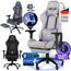 ELITESEATS Gaming Stuhl Ergonomisch [Atmungsaktiver Stoff, 4D Armlehnen] Gaming Chair [Leise, Kratzerfreie Rollen] Gamingstuhl Stoff mit Fußstütze Bürostuhl Gaming Sessel 150KG Belastbarkeit