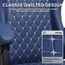 Vittanly Gaming Stuhl mit Frühling Kissen, Ergonomischer Gaming Chair Gamer Stuhl mit Kopfstütze, Lendenkissen und Fußstütze, Höhenverstellbarer Drehbarer Gaming Sessel Bürostuhl 150 kg, Marineblau