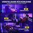 Riftracer Gaming Stuhl – Ergonomischer Gamer Sessel mit Fußstütze, Kopfstütze und Lordosenstütze, höhenverstellbar, gepolstert, Tragkraft 100 kg, Schwarz