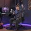 Vittanly Gaming Stuhl, Luxuriöser Wildlederimitat Gaming Chair Bürostuhl, Ergonomischer Schreibtischstuhl mit Fußstütze Kopfstütze und Lendenkissen, 3D Armlehnen, 90-155° Rückenlehne, Grau