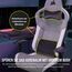Corsair T3 RUSH Fabric (2023) Gaming Sessel - Inspiriert vom Automobilsport - Bezug aus weichem Stoff - Abnehmbares Nackenkissen und Lendenwirbelstütze aus Memory-Schaum - Grau und Weiß