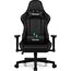 Homimaster Gaming Stuhl Ergonomisch, Schwarz, mit Lendenkissen, Kopfkissen und Armlehnen, Wippfunktion, 150 kg Belastbarkeit, Schwarz