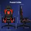 Homimaster Gaming Stuhl, Bürostuhl mit verstellbare Lendenkissen, Kopfkissen und Armlehnen, Gaming Chair 150kg, Gepolstert Gamer Stuhl Wippfunktion,Gaming Stuhl 150 kg Belastbarkeit, Rot