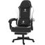 Dowinx Gaming Stuhl, Ergonomischer Gamer Stuhl aus PU-Leder mit Lendenwirbelstütze, PC-Stuhl mit verbreiterter Rückenlehne, Belastbar bis 150 kg, Weiß