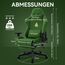 Vittanly Gaming Stuhl, Luxuriöser Wildlederimitat Gaming Chair Bürostuhl, Ergonomischer Schreibtischstuhl mit Fußstütze Kopfstütze und Lendenkissen, 3D Armlehnen, 90-155° Rückenlehne, Grün