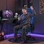 Vittanly Gaming Stuhl, Luxuriöser Wildlederimitat Gaming Chair Bürostuhl, Ergonomischer Schreibtischstuhl mit Fußstütze Kopfstütze und Lendenkissen, 3D Armlehnen, 90-155° Rückenlehne, Blau