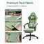 Dowinx Gaming Stuhl Stoff mit Taschenfederkissen, Verstellbarer Gaming Sessel mit Fußstütze, Ergonomischer PC Stuhl Gamer Stuhl Bürostuhl 150 kg belastbarkeit, Grün