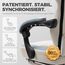 Dowinx Gaming Stuhl Stoff Bürostuhl mit Taschenfederkissen, Verstellbarer Gamer Stuhl mit Kopfstütze, Ergonomische Racing Gaming Sessel mit Fußstütze (Grau)