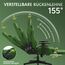 Vittanly Gaming Stuhl, Luxuriöser Wildlederimitat Gaming Chair Bürostuhl, Ergonomischer Schreibtischstuhl mit Fußstütze Kopfstütze und Lendenkissen, 3D Armlehnen, 90-155° Rückenlehne, Grün