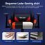 Homimaster Gaming Stuhl, Bürostuhl mit verstellbare Lendenkissen, Kopfkissen und Armlehnen, Gaming Chair 150kg, Gepolstert Gamer Stuhl Wippfunktion,Gaming Stuhl 150 kg Belastbarkeit, Rot