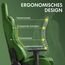 Vittanly Gaming Stuhl, Luxuriöser Wildlederimitat Gaming Chair Bürostuhl, Ergonomischer Schreibtischstuhl mit Fußstütze Kopfstütze und Lendenkissen, 3D Armlehnen, 90-155° Rückenlehne, Grün