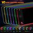 Gimars Upgrade Gaming Mauspad RGB, 15W Kabelloser Schnellladung, 800x300x5mm, Mousepad XXL mit 10 Farben LED-Licht, Groß LED Mouse Pad Gaming Zubehör mit Glatter Oberfläche, Rutschfester Gummifuß