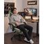 Dowinx Gaming Stuhl Stoff mit Taschenfederkissen, Verstellbarer Gaming Sessel mit Fußstütze, Ergonomischer PC Stuhl Gamer Stuhl Bürostuhl 150 kg belastbarkeit, Grün