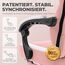 Dowinx Gaming Stuhl mit Taschenfederkissen, Verstellbarer Gaming Sessel mit Fußstütze, Ergonomischer Racing Gamer Stuhl 150 kg belastbarkeit, Rosa