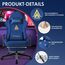 Vittanly Gaming Stuhl, Luxuriöser Wildlederimitat Gaming Chair Bürostuhl, Ergonomischer Schreibtischstuhl mit Fußstütze Kopfstütze und Lendenkissen, 3D Armlehnen, 90-155° Rückenlehne, Blau