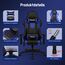 Homimaster Gaming Stuhl, Bürostuhl Ergonomisch mit verstellbare Lendenkissen, Kopfkissen und Armlehnen, Gaming Chair Gepolstert, Gamer Stuhl Wippfunktion, Gaming Stuhl 150 kg Belastbarkeit