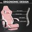 Gaming-Stuhl, ergonomischer Gaming-Stuhl, Computerstühle mit Kopf- und Lendenwirbelstütze, höhenverstellbare, drehbare PC-Stühle, pink-weiß