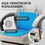 Dowinx Gaming Stuhl Stoff Bürostuhl mit Taschenfederkissen, Verstellbarer Gamer Stuhl mit Kopfstütze, Ergonomische Racing Gaming Sessel mit Fußstütze (Grau)