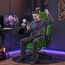 Vittanly Gaming Stuhl, Luxuriöser Wildlederimitat Gaming Chair Bürostuhl, Ergonomischer Schreibtischstuhl mit Fußstütze Kopfstütze und Lendenkissen, 3D Armlehnen, 90-155° Rückenlehne, Grün