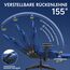 Vittanly Gaming Stuhl, Luxuriöser Wildlederimitat Gaming Chair Bürostuhl, Ergonomischer Schreibtischstuhl mit Fußstütze Kopfstütze und Lendenkissen, 3D Armlehnen, 90-155° Rückenlehne, Blau
