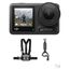 DJI Osmo Action 4 Motorrad- und Mountainbike-Combo – Erstelle hochwertiges 4K/120fps Filmmaterial mit einem intensiven 155°-Sichtfeld, Körperkamera mit einem 1/1,3-Zoll-Sensor, mit tragbarer Brustgurt
