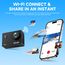 SJCAM SJ4000 Action Cam 4K30fps WiFi Unterwasserkamera,40MP Ultra HD 170°FOV mit EIS Bildstabilisierung, 30m/98ft Wasserdicht Sportkamera mit 2 Akkus, 32G SD Karte und Helmhalterung Zubehör Kits