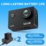SJCAM SJ4000 Action Cam 4K30fps WiFi Unterwasserkamera,40MP Ultra HD 170°FOV mit EIS Bildstabilisierung, 30m/98ft Wasserdicht Sportkamera mit 2 Akkus, 32G SD Karte und Helmhalterung Zubehör Kits