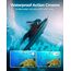TIMNUT 4K 60FPS Action Cam, Unterwasserkamera mit 128G SD Karte 48MP HD WiFi Kamera mit EIS 40M Wasserdicht Actionkameras Weitwinkel Sportkamera mit 2 * 1350 mAh Akkus Helmhalterung Zubehör Kits