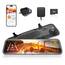 WOLFBOX 12" G840S 4K Spiegel Dashcam mit Rückfahrkamera, 5.8GHz WiFi Auto Kamera mit IPS-Touchscreen Dual Dash Cam Spiegel, Loop-Aufnahme und G-Sensor, Parküberwachung, GPS, kostenlose 32 GB-Karte